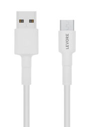 Levore 1-Meter TPE Micro USB Cable, USB Type A to Micro USB for Smartphones/Tablets, White