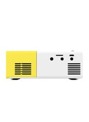 OEE YG300 LCD FHD 1080P Mini Portable Home Theatre Cinema LED Projector for Video Media Player, 40181, Yellow
