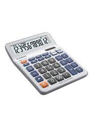 Casio 12-Digits Scientific Calculator, DC-12M, White/Grey/Blue