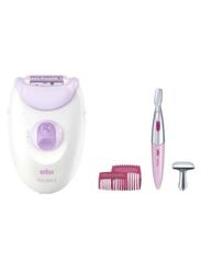 Braun Silk-Epil 3 Epilator Kit, 3170, White/Pink/Silver