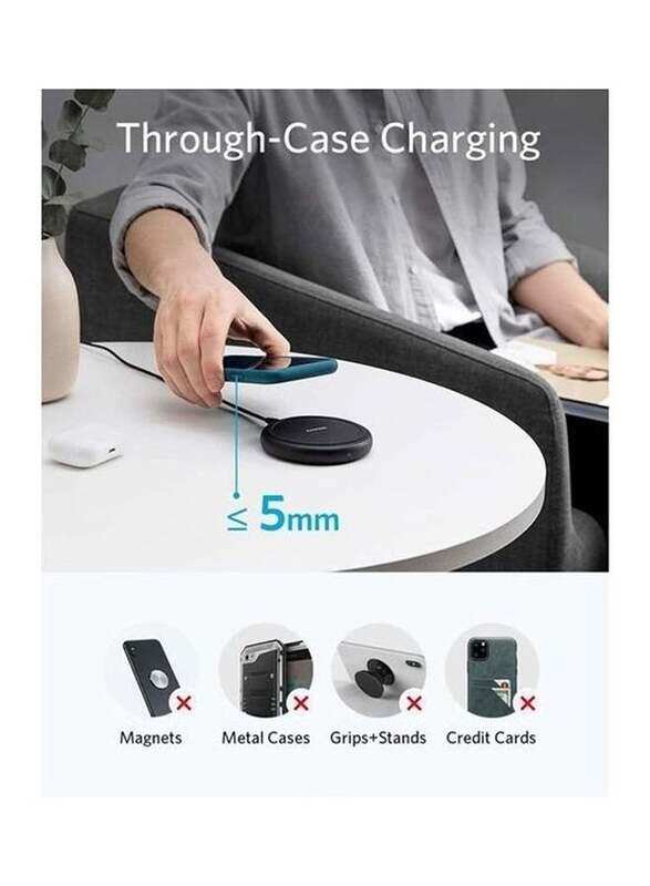 

Anker PowerWave II Sense Pad Wireless Charger, Black