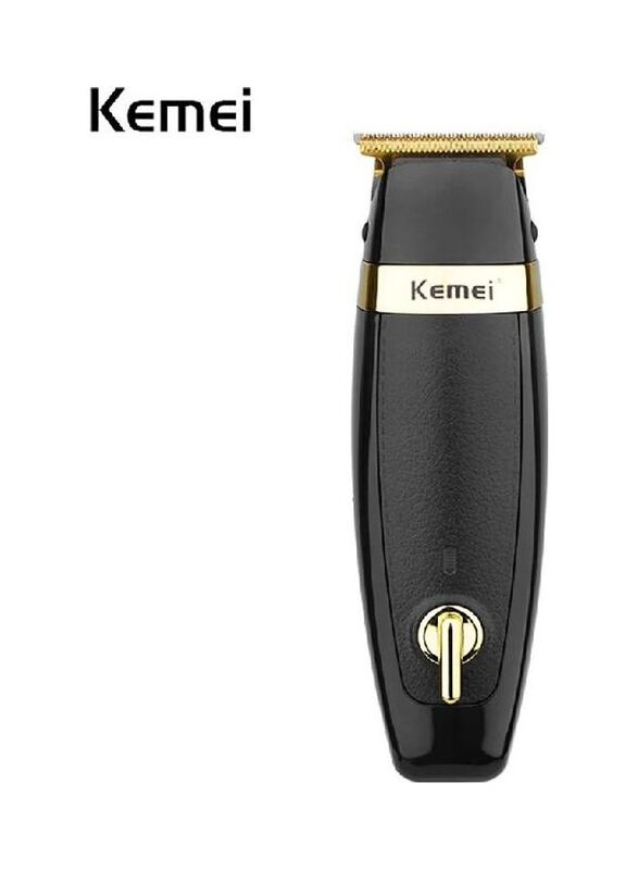 Kemei Barber Shop Clipper Electric Trimmer, Black/Gold