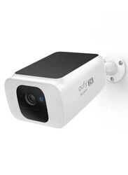 Eufy 2K Solar Spotlight Security Camera, White/Black
