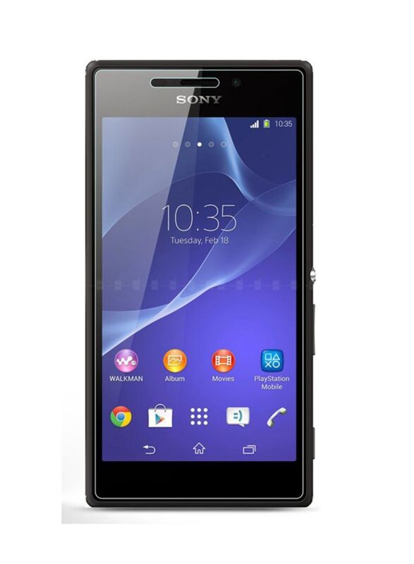 Sony Xperia M2 Anti-Shock Mobile Phone Tempered Glass Screen Protector, Clear