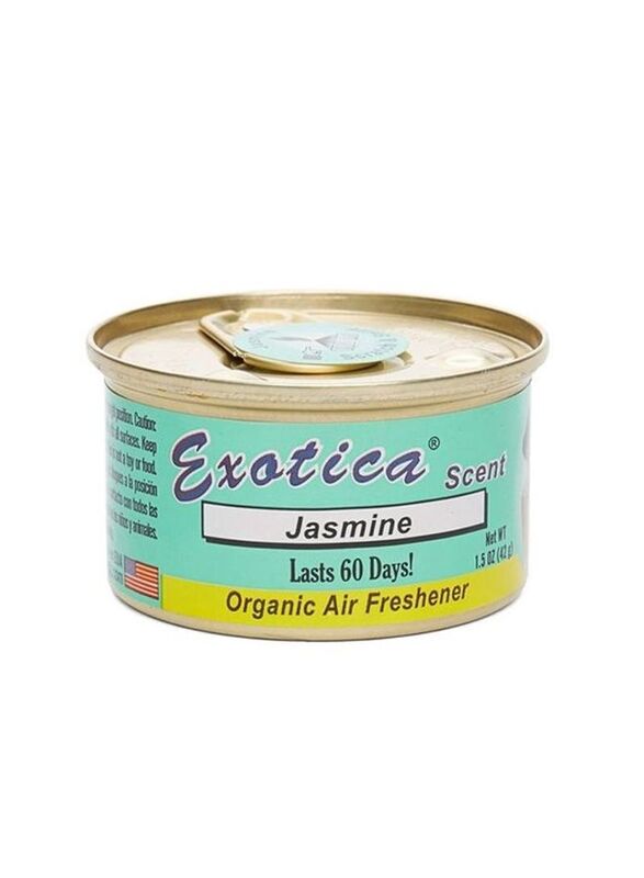Exotica 2 x 42g Jasmine Organic Car Air Freshener, Green