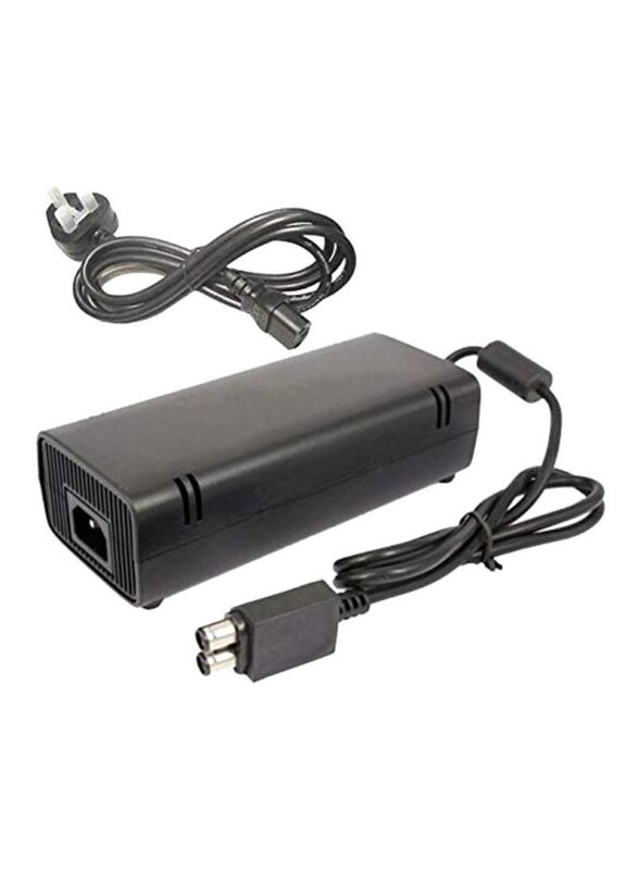 AC Power Charger Adapter for Microsoft Xbox 360 Slim Console, Black