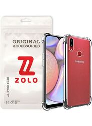 Zolo Samsung Galaxy A10s Shockproof Slim Soft TPU Silicone Mobile Phone Case Cover, Clear