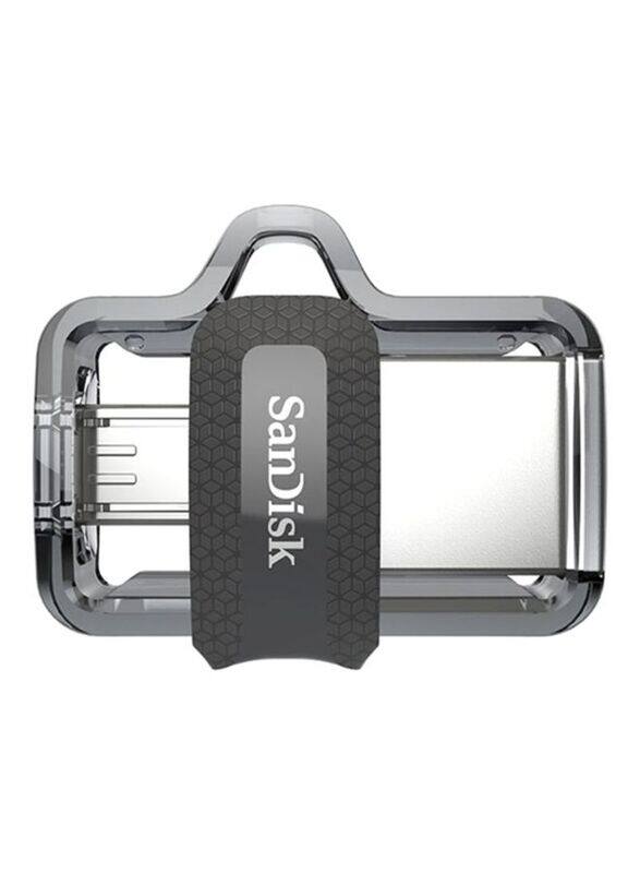 SanDisk 32GB Ultra Dual USB Flash Drive, Silver/Black