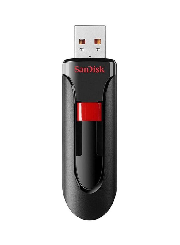 SanDisk 64GB Cruzer Glide USB Flash Drive, Black/Red