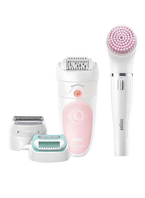 Braun Silk-Epil Beauty Wet and Dry Epilator, White/Pink