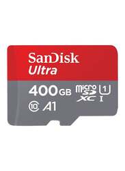 Sandisk 400GB microSD Memory Card, Red/Grey