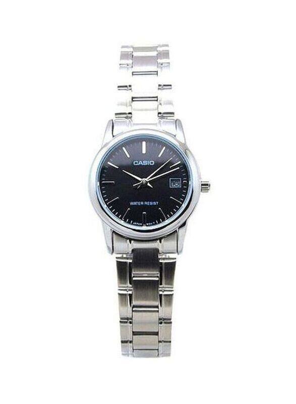

Casio Dress Analog Watch for Women with Stainless Steel Band, Water Resistant, LTP-V001G-9B, Silver-Black/Silver