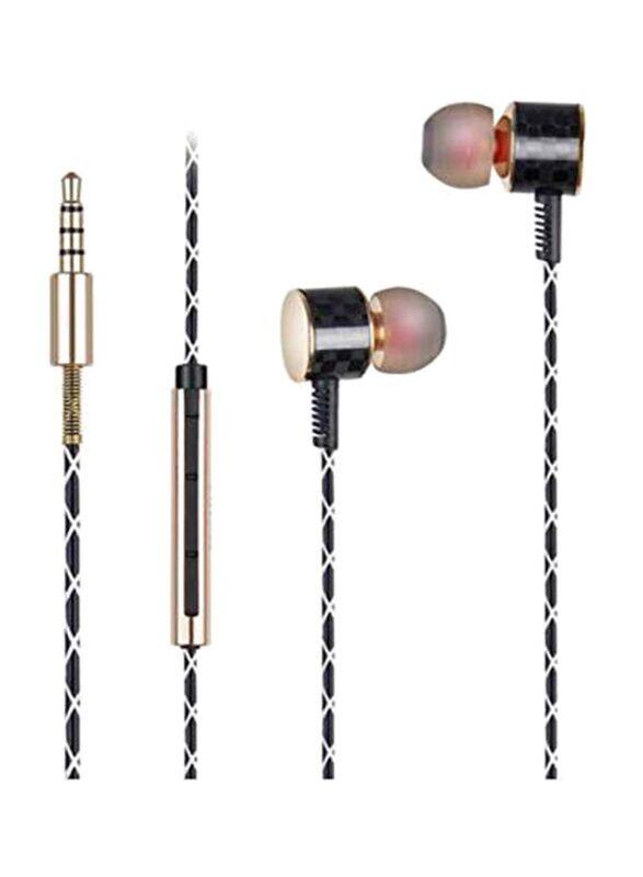 

Budi Wired In-Ear Noise Cancelling Headset with Mic & Remote, Gold/Grey
