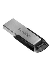 SanDisk 64GB Ultra Flair USB Flash Drive, Silver/Black