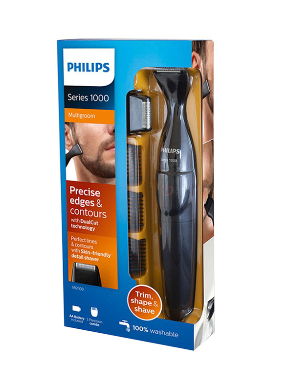 Philips Series 1000 Ultra Precise Beard Styler, MG1100/16, Black/Grey