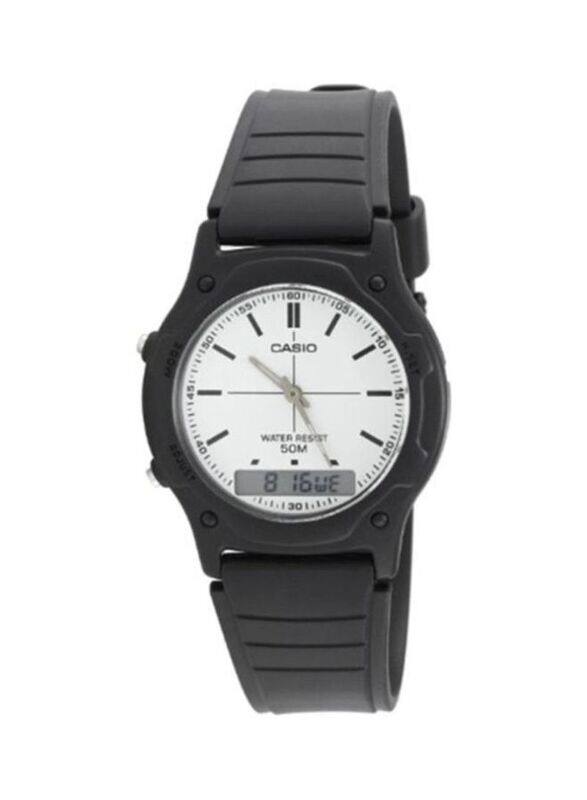 

Casio Youth Analog + Digital Watch for Men with Resin Band, Water Resistant & Chronograph, AW-49H-7EVDF (CN), Black/Multicolour