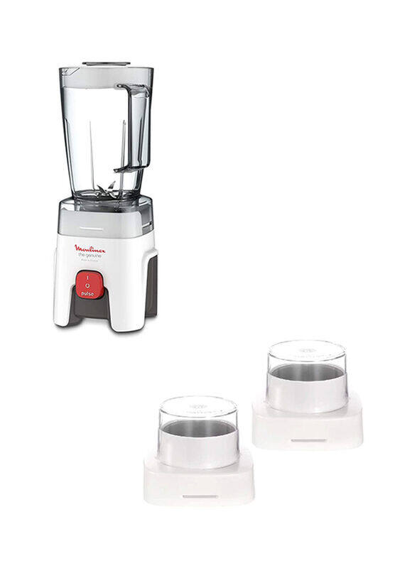 

Moulinex 1.75L Genuine Blender with Grinder and Grater, 500W, LM242B27, Multicolour