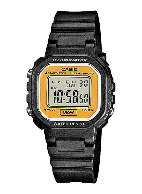 

Casio Digital Quartz Watch for Women with Resin Band, Water Resistant, LA-20WH-9ADF, Yellow-Grey/Black