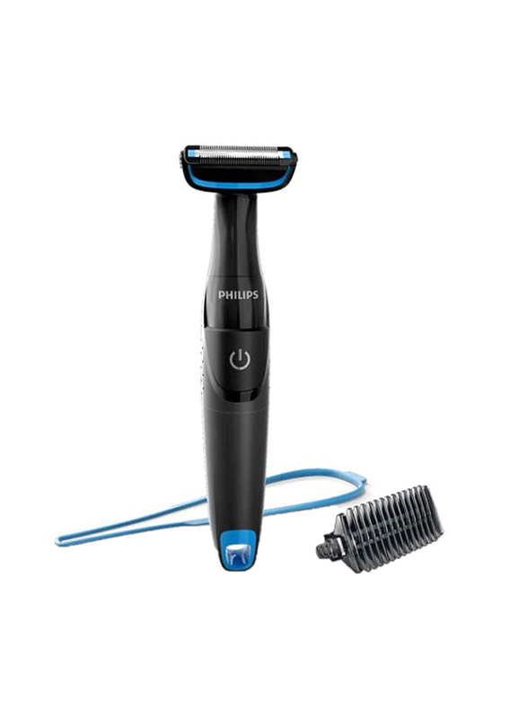 Philips Battery Operated Body Groomer, BG1024, Black/Blue