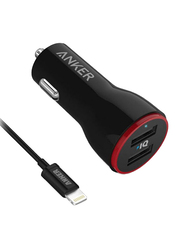 Anker PowerDrive 2 Car Charger with 3-Feet Lightning Cable, ANCC-2017, Black