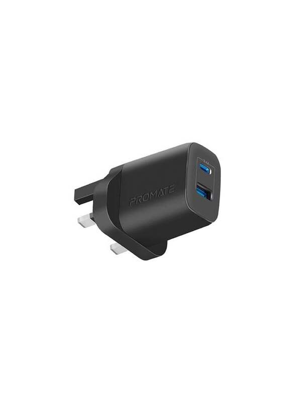 Promate Multi-Port Wall Charger, Black