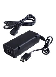 Wired Power Supply Adapter Charger for Xbox 360 Slim, Black