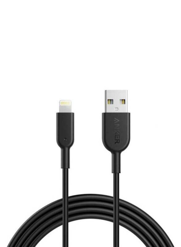 Anker 6 Feet Powerline II Lighting Data Sync And Charging Cable, Black