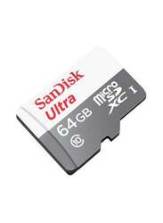 Sandisk 64GB microSDXC Memory Card, White/Red/Grey