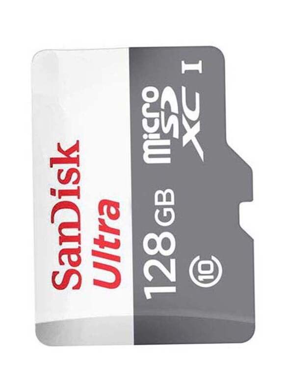 Sandisk 128GB miniSDXC Memory Card, White/Grey