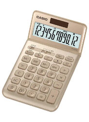 Casio 12 Digits Compact Desk Type Calculator, JW-200SC-GD, Gold