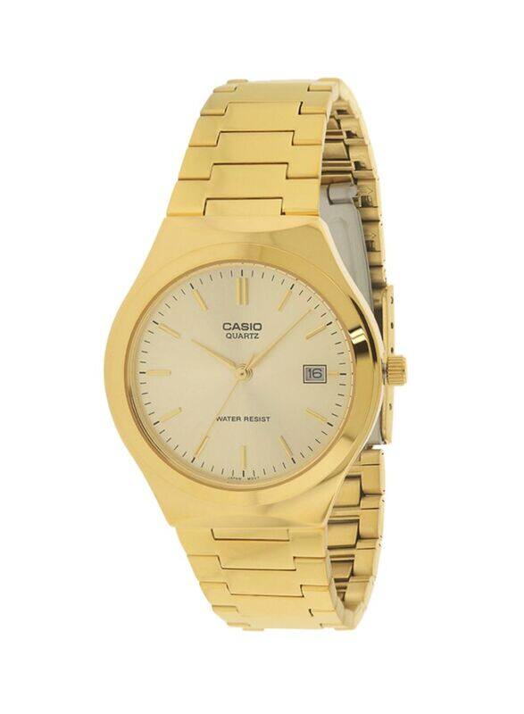 

Casio Analog Watch for Men with Stainless Steel Band, Water Resistant, MTP-1170N-9A, Gold/Beige