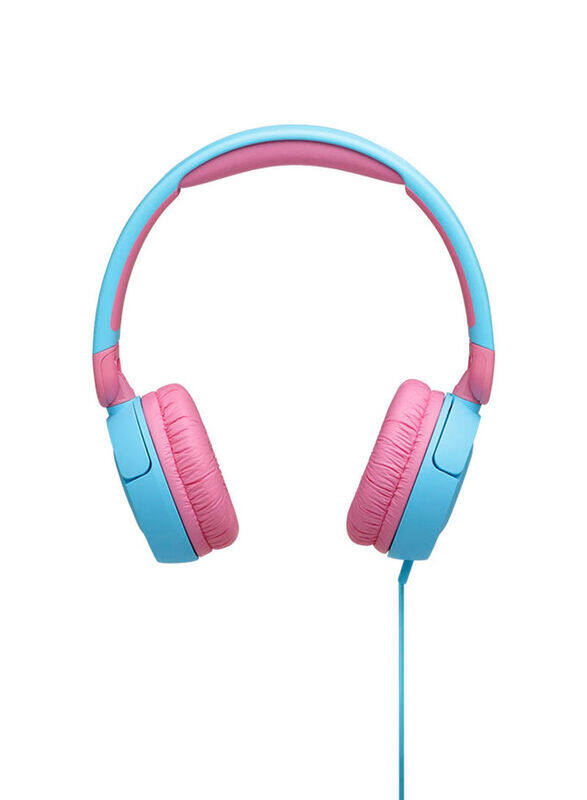 JBL JR310 Kids Wired Over-Ear Noise Cancelling Headphones, Blue/Pink