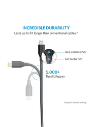 Anker 3-Feet PowerLine Lightning Charging Cable, USB Type A Male to Lighting for Apple Devices, Black