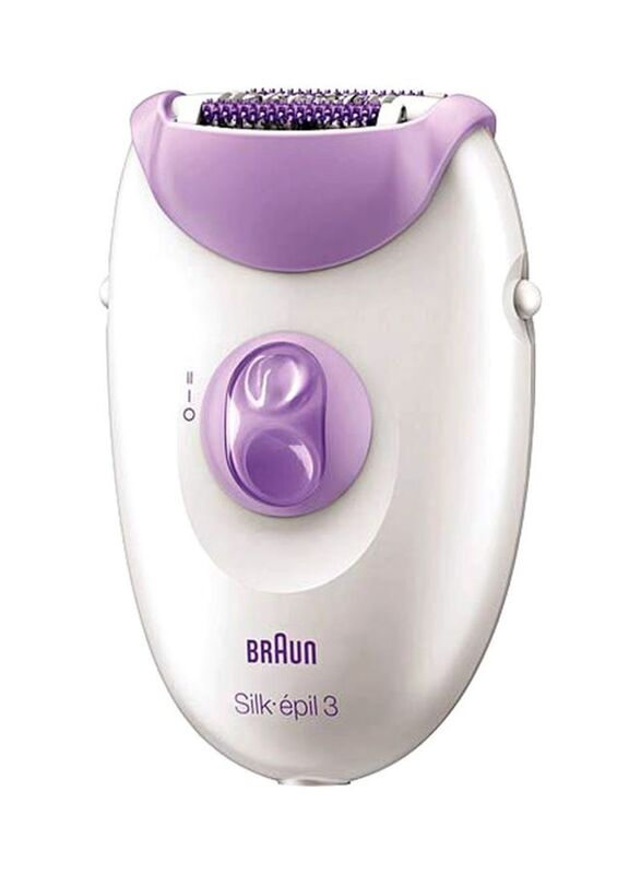 Braun Silk-Epil-3 Hair Removal Epilator, White/Violet