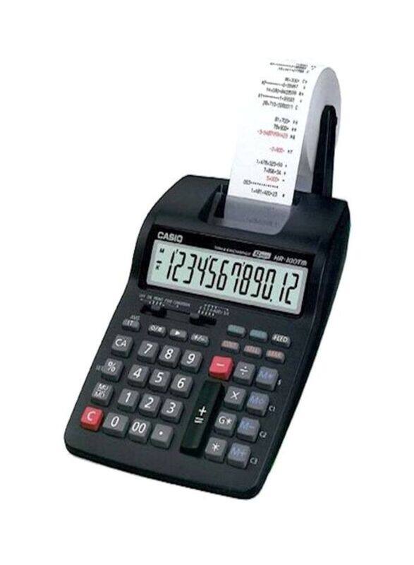 

Casio 12-Digit Printer Calculator, Black/Grey/Red