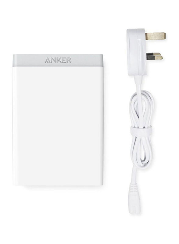 Anker Power Port 6 USB UK Wall Charger, White