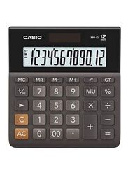 Casio 12-Digits Mini Desk Calculator, MH-12, Black/Grey