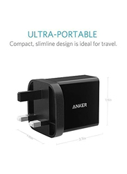 Anker PowerPort 2 Elite Wall Charger, 24W, 2.4A Single USB Port, A2021K11, Black
