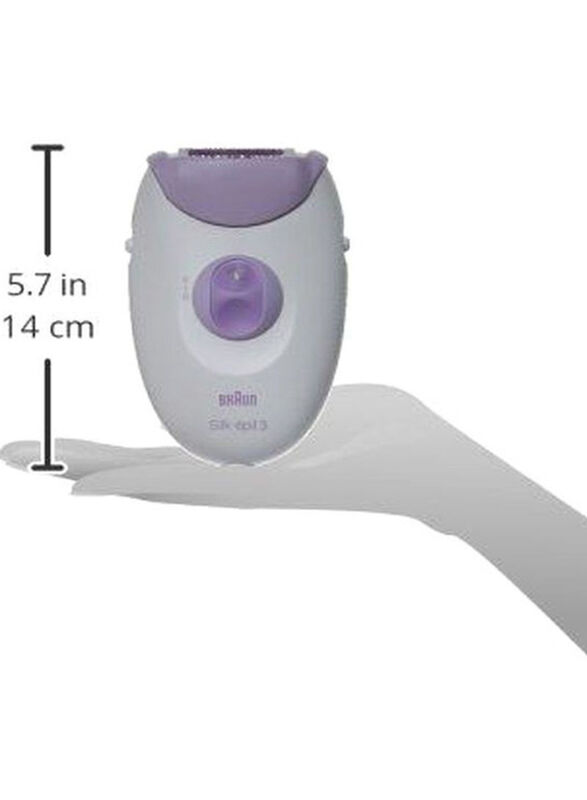 Braun Beauty Legs Epilator with Massage Cap, 3170, White/Purple