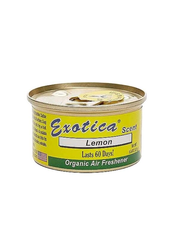 Exotica 2-Piece Lemon Scent Organic Air Freshener, Yellow