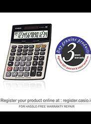 Casio 14-Digits Basic Calculator, DJ-240D Plus, Grey/Black/Red