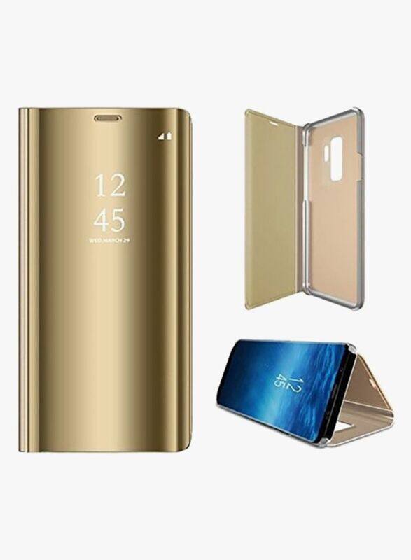 

Generic Samsung Galaxy S9+ Clear View Flip Cover, Gold