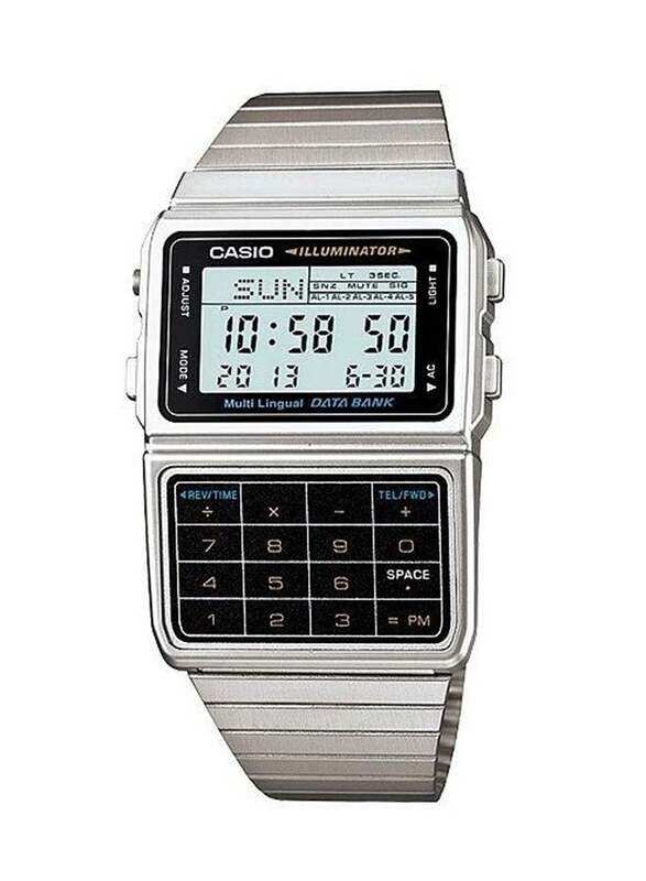 

Casio Digital Watch for Men with Stainless Steel Band, CASIO DBC611-1DF, Silver/Grey