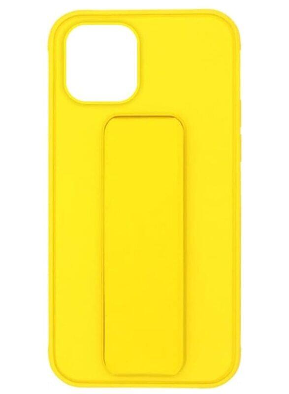 Zolo Apple iPhone 11 Pro Multi-Function Shockproof Protective Finger Grip Holder and Standing Mobile Phone Back Case Cover with Car Magnetic, Yellow