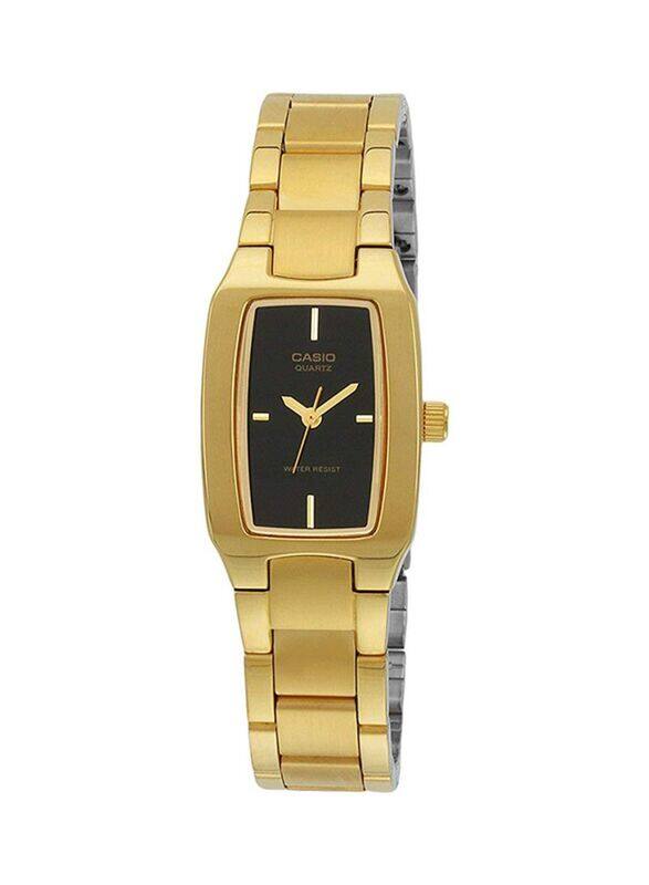 

Casio Enticer Analog Watch for Women with Stainless Steel Band, Water Resistant, LTP-1165N-1CRDF-R, Gold-Black