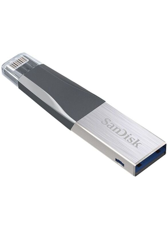 SanDisk 16GB iXpand USB Flash Drive, Black/Silver