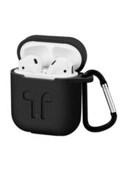 Apple AirPods Protecting Case Cover with Carabiner, Black