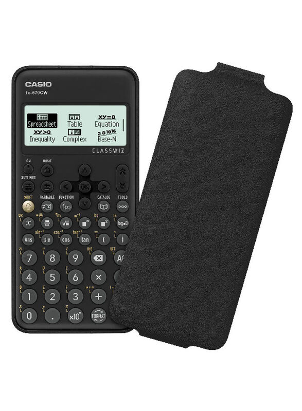 Casio Class Wiz Standard Scientific Calculator, FX-570CW, Black