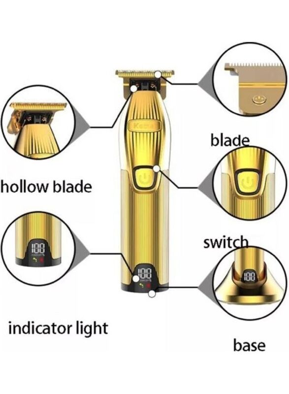 Kemei Professional Hair Clipper I32S Hair Cutting Machine, Gold