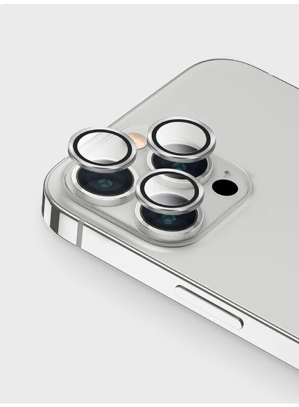 Zolo Apple iPhone 14 Pro Anti Scratch HD Premium Tempered Camera Lens Protector, Silver